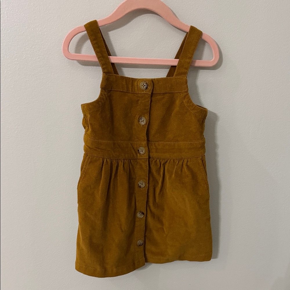 Crewcuts Mustard Corduroy Overalls
